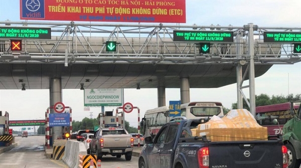 Lùi thời điểm áp dụng thí điểm thu phí tự động không dừng trên cao tốc Hà Nội - Hải Phòng