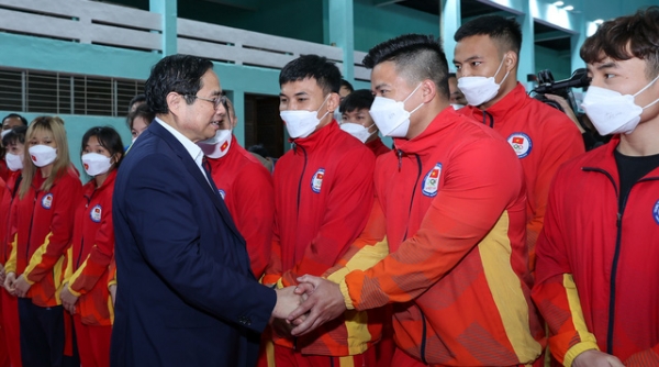 Thủ tướng động viên đoàn thể thao Việt Nam, kiểm tra công tác chuẩn bị SEA Games 31