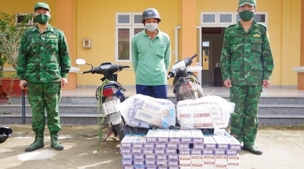 Bộ đội Biên phòng Đồng Tháp liên tiếp bắt 2 vụ vận chuyển hàng lậu, thu giữ 2.870 bao thuốc lá điếu ngoại