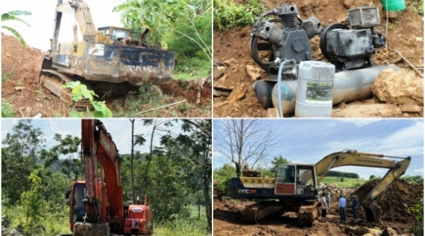Công an Nghệ An bắt giữ 04 đối tượng khai thác trái phép hơn 1.000 tấn đá