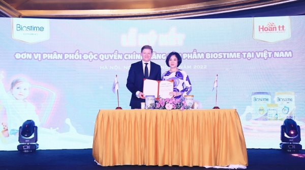 Hoan TT là đơn vị phân phối độc quyền chính hãng sản phẩm Biostime tại Việt Nam