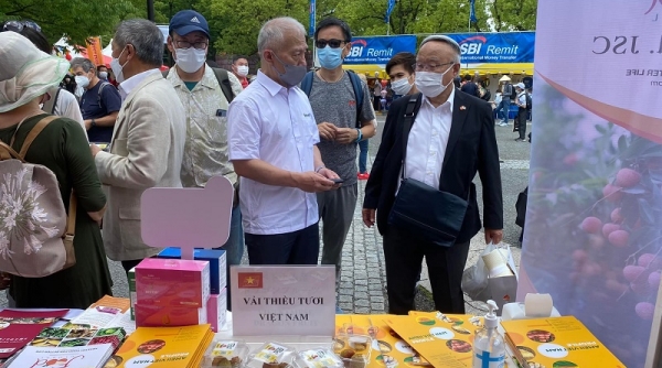 Lần đầu tiên trái vải tươi xuất hiện ở Lễ hội Việt Nam tại Tokyo
