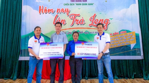 THACO trao tặng công trình thanh niên tại xã Trà Leng