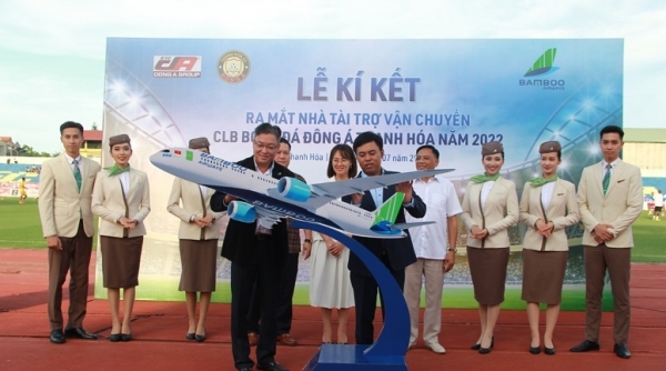 Bamboo Airways tiếp tục là nhà tài trợ vận chuyển chính thức cho CLB Đông Á Thanh Hoá trong mùa giải 2022