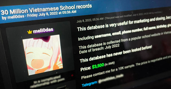 Bộ Giáo dục và Đào tạo thông tin về nghi vấn rao bán dữ liệu 30 triệu hồ sơ người dùng
