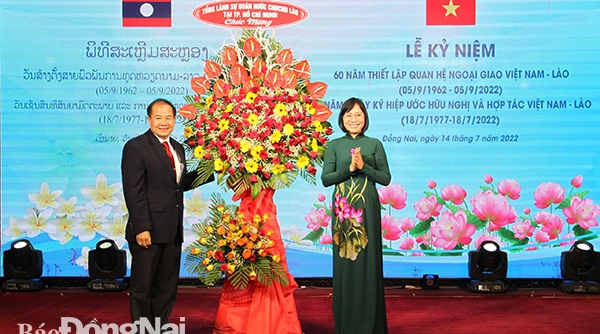 Đồng Nai tổ chức lễ kỷ niệm 60 năm thiết lập quan hệ ngoại giao Việt Nam – Lào