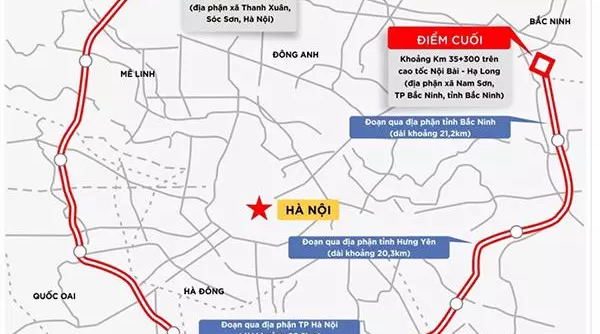 Hà Nội công bố chỉ giới đỏ đường Vành đai 4 vùng Thủ đô