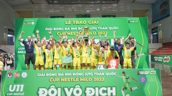 Cúp Nestlé MILO 2022: Sông Lam Nghệ An lên ngôi vô địch Giải bóng đá Nhi đồng (U11) toàn quốc