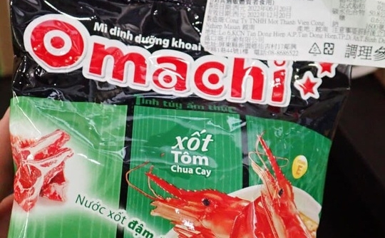 Đài Loan (Trung Quốc) thu hồi và tiêu hủy lô mì ăn liền Omachi có chất cấm ethylene oxide trọng lượng 1.440kg
