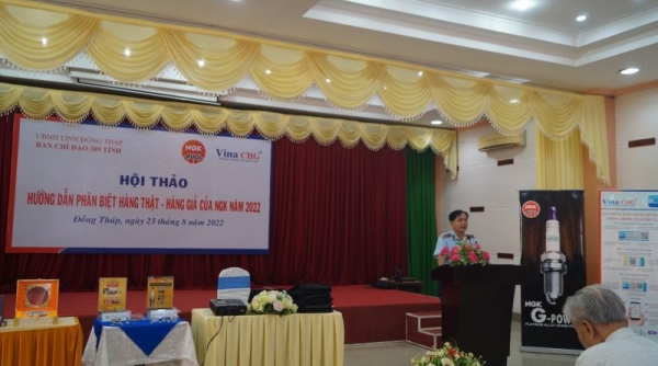 Vina CHG phối hợp với Ban Chỉ đạo 389 tỉnh Đồng Tháp tổ chức Tập huấn nhận diện sản phẩm Bugi NGK