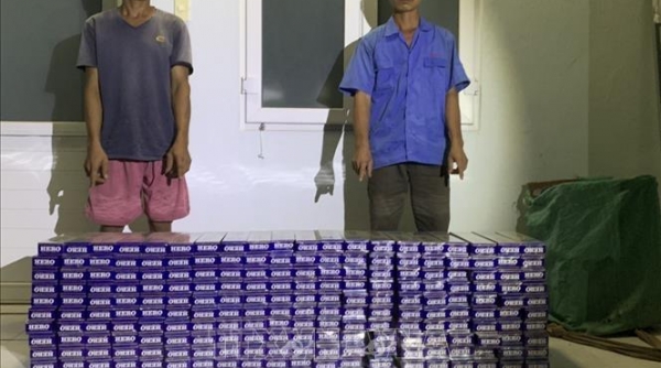 Biên phòng Tây Ninh Bắt giữ vụ vận chuyển thuốc lá ngoại nhập lậu số lượng lớn