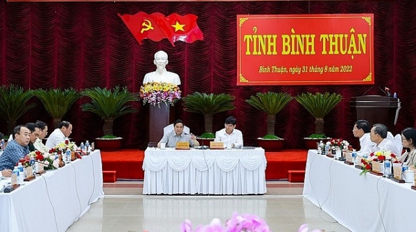 Thủ tướng Phạm Minh Chính làm việc với Ban Thường vụ Tỉnh ủy Bình Thuận
