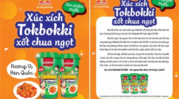 VISSAN chính thức ra mắt sản phẩm xúc xích Tokbokki xốt chua ngọt