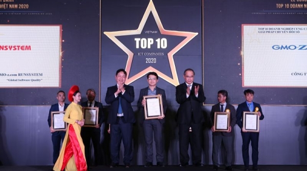 GMO-Z.com RUNSYSTEM được vinh danh TOP 10 Doanh nghiệp công nghệ thông tin Việt Nam
