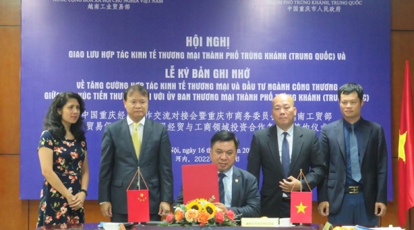 Tăng cường hợp tác giữa Cục Xúc tiến thương mại và Ủy ban Thương mại thành phố Trùng Khánh