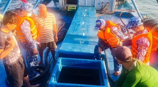 Cảnh sát biển: Bắt giữ số lượng lớn dầu DO đang được vận chuyển bất hợp pháp trên biển
