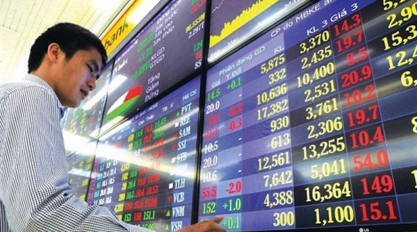 Hàng loạt cổ phiếu bị bán mạnh lúc cuối phiên VN- Index “rớt” hơn 11 điểm