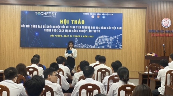 Hội thảo đổi mới sáng tạo để khởi nghiệp đối với sinh viên trường Đại học Hàng Hải Viêt Nam