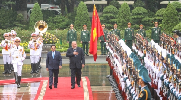 Thủ tướng Phạm Minh Chính đón, hội đàm với Thủ tướng Cộng hòa Cuba