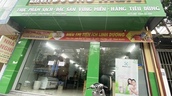 Linh Dương Mart Thái Bình bị phản ánh bán hàng hóa nước ngoài không nhãn phụ