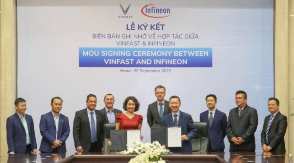 Vinfast và Infineon mở rộng hợp tác trong lĩnh vực di chuyển điện hoá