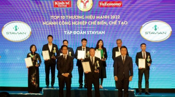 Tập đoàn Stavian đón nhận giải thưởng thương hiệu mạnh Việt Nam 2022