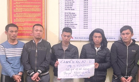 Quảng Trị: Bắt giữ 05 đối tượng vận chuyển 30.000 viên ma túy tổng hợp