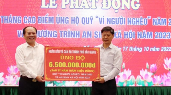 Các cơ quan, đơn vị tỉnh Bắc Giang đăng ký ủng hộ gần 90 tỷ đồng Quỹ "Vì người nghèo"