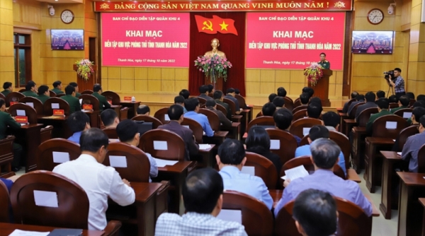 Thanh Hoá khai mạc diễn tập khu vực phòng thủ tỉnh năm 2022