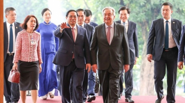 Thủ tướng Phạm Minh Chính tiếp Tổng Thư ký Liên Hợp Quốc