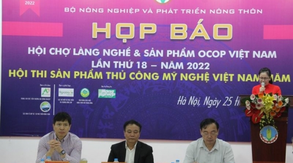 Họp báo thông tin về Hội chợ Làng nghề và sản phẩm OCOP Việt Nam lần thứ 18