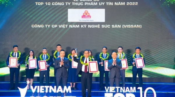 VISSAN đạt danh hiệu Top 10 Công ty thực phẩm uy tín & Top 500 Doanh nghiệp lợi nhuận tốt nhất Việt Nam năm 2022