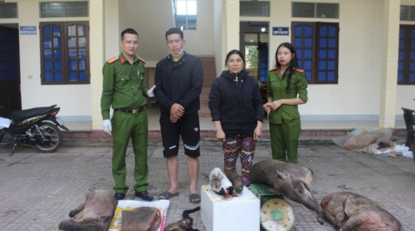 Công an huyện Con Cuông bắt  02 đối tượng, thu giữ nhiều động vật hoang dã