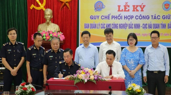 Ban quản lý các KCN Bắc Ninh và Cục Hải quan Bắc Ninh ký quy chế phối hợp