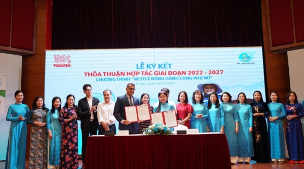 Hội Liên hiệp Phụ nữ Việt Nam và Nestlé Việt Nam ký thỏa thuận tiếp tục hành trình nâng cao quyền năng phụ nữ