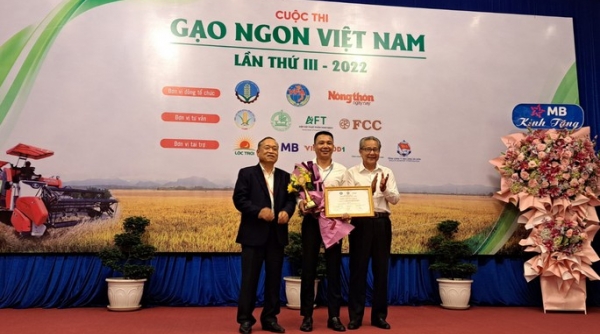 Gạo TBR39 của Công ty CP Tập đoàn ThaiBinh Seed đạt giải nhất cuộc thi “Gạo ngon Việt Nam” năm 2022