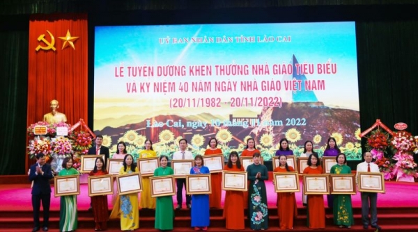 Lào Cai tuyên dương, khen thưởng 550 nhà giáo tiêu biểu