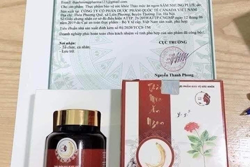 Công ty TNHH Dược phẩm Thanh Mong Pharma quảng cáo công dụng sản phẩm khác với công bố sản phẩm