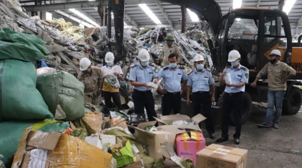 Tiêu huỷ nhiều mặt hàng không rõ nguồn gốc, nhập lậu tại Quảng Ninh