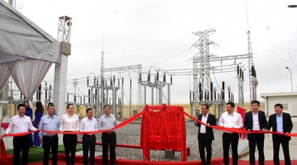 Thanh Hoá gắn biển công trình Đường dây 110 kV Bỉm Sơn - Nga Sơn và trạm biến áp 110 kV Nga Sơn