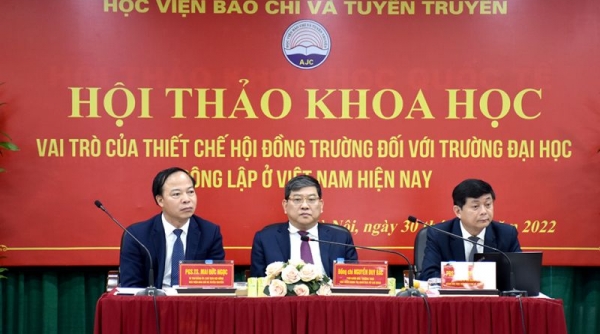 Hội thảo khoa học “Vai trò của thiết chế Hội đồng trường đối với trường đại học công lập ở Việt Nam hiện nay”