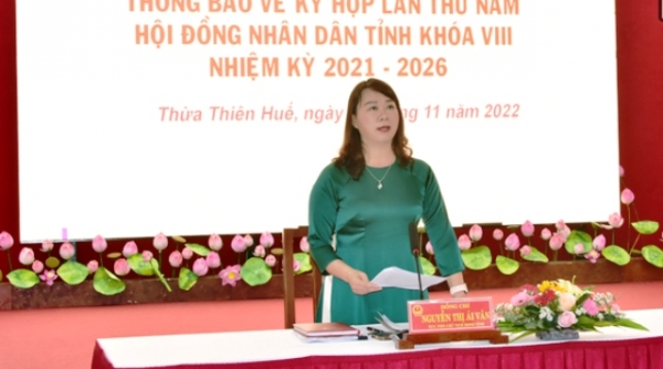 Hội đồng nhân dân tỉnh Thừa Thiên Huế đã ban hành 135 Nghị quyết