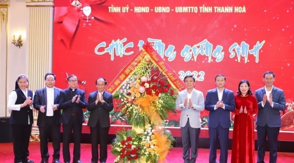 Lãnh đạo tỉnh Thanh Hóa gặp mặt chức sắc Công giáo nhân dịp Giáng sinh năm 2022