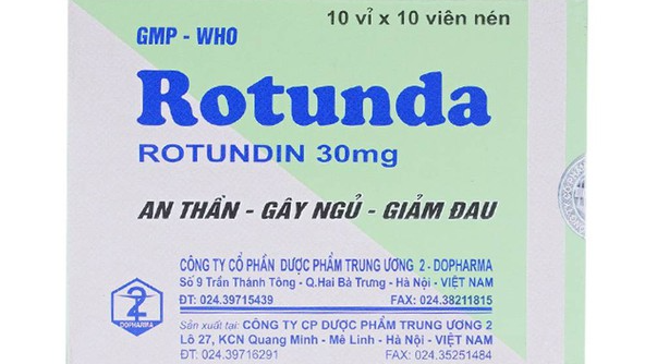 Thu hồi thuốc Rotunda của Dược phẩm Trung ương 2 không đạt tiêu chuẩn chất lượng