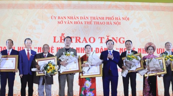 Hà Nội vinh danh 66 nghệ nhân nhân dân, nghệ nhân ưu tú