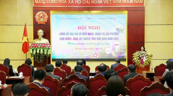 Công bố các Chỉ số điều hành, quản trị địa phương tỉnh Bắc Ninh năm 2022