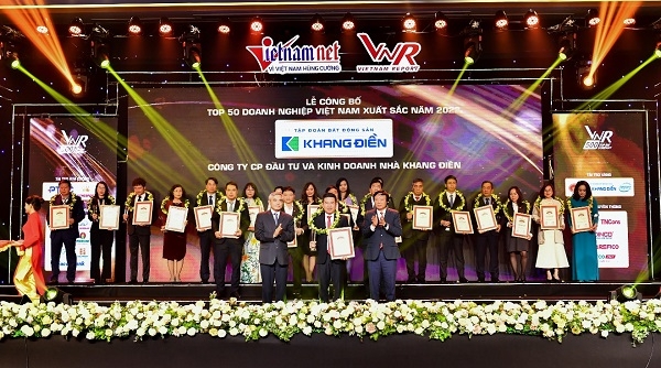 Tập đoàn Khang Điền (KDH) lần thứ 4 liên tiếp đạt Top 50 Doanh nghiệp Việt Nam xuất sắc