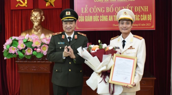 Thượng tá Đỗ Quang Huy được bổ nhiệm giữ chức vụ Trưởng phòng Tham mưu Công an tỉnh Thanh Hoá