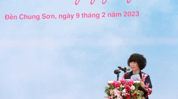 Lễ phát động "Tết trồng cây nhớ ơn Bác Hồ" tại Đền Chung Sơn: ‘ Gieo mầm xanh, gặt hy vọng’