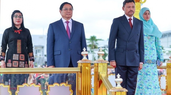 Lễ đón chính thức Thủ tướng Phạm Minh Chính và Phu nhân thăm Brunei